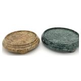 2 Natural Stone Candle Holder / Pedestal Stands