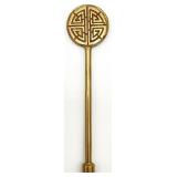 Chinoiserie Brass Fireplace Key