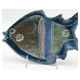 Signed Pottery Fish Dish