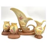 Hull Pottery Magnolia Vase, Candlesticks  & More