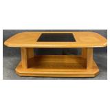 Glass Insert Oak Coffee Table