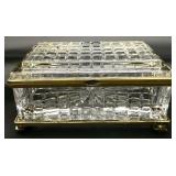 Cut Crystal Bronze Mounted Casket Box