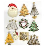 Jewelry Group, Christmas Brooches / Pendants