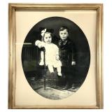 Large Vintage Framed Children