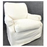 Ivory Slipcovered Club Chair