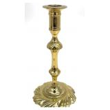 Swirl Base Brass Candlestick