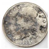 1835 US Silver Capped Bust Quarter