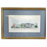 Signed Charleston SC Rainbow Row Art Print