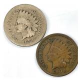 1859 & 1909 First and Last Years Indian Cents