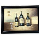 Large Vintage Original Wine Bottle Still Life