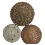 Civil War Coins Trio