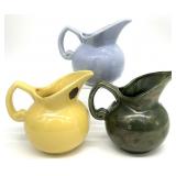 3 Vintage Niloak Pottery Creamer Pitchers