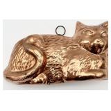 Copper Tone Tin Cat Mold