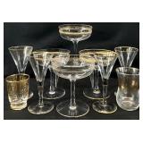 Vintage Gold Accented Glassware