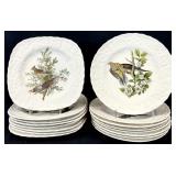 16 Alfred Meakin Embossed Birds of America Plates