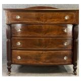 Antique Four Drawer Chest w/ Backsplash