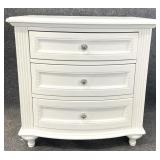 White 3 Drawer Nightstand