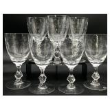 7 Tiffin-Franciscan Budding Rose Water Goblets
