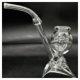 Vintage Hand Blown Glass Cognac Sipping Pipe