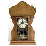 Antique Gingerbread Mantel Clock, As Is
