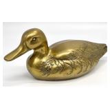 Brass Mallard Duck Decoy Figure