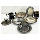 Asst Silver Plate Small Dishes & More