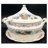 Vintage Painted Ceramic Soup Tureen