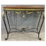 Metal Base Decorative Console Table