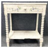 Paint Decorated Spool Carved Table