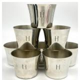 8 Kirk Stieff Pewter Washington Cups