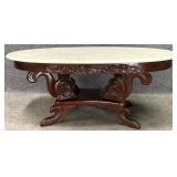 Marble Top Victorian Style Coffee Table