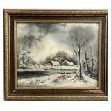 Antique / Vintage Framed Landscape Painting
