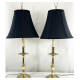 Pair Baldwin Brass Lamps