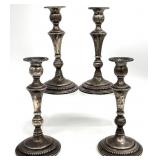 4 Arrowsmith Sterling Silver Weighted Candlesticks