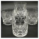 4 Thomas Webb Crystal Old Fashioned Glasses