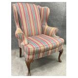 Sherrill Striped Wingback Chair