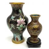 2 Chinese Cloisonne Vases