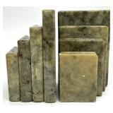 Pair Alabaster Stone Bookends