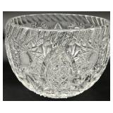 Bohemian Cut Glass Queens Lace Bowl