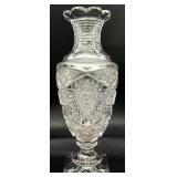American Brilliant Period Pedestal Urn Vase