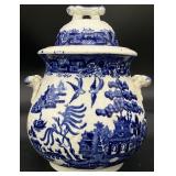 Antique John Meir & Son Blue Willow Jar