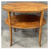 Inlaid Oval Accent Table