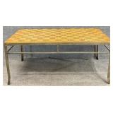 Metal Frame Rush Top Coffee Table