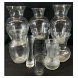 Group Vintage Glass Vases