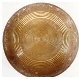 1930s Peach Lustre 16 " Glass Ceiling Light Shade