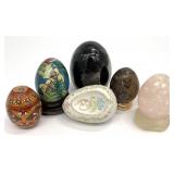 6pc Folk Art / Decorative Eggs