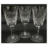3 Waterford Crystal Lismore Sherry Glasses