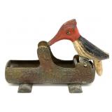 Vintage Cast Iron Woodpecker Toothpick Holder