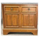 Pecan Fall Front Record Cabinet