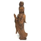 Vintage Carved Wood Chinese Guan Yin Figure